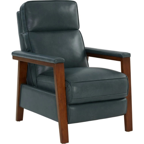 Ashland Manual Recliner in Roma Bluegray Top Grain Leather